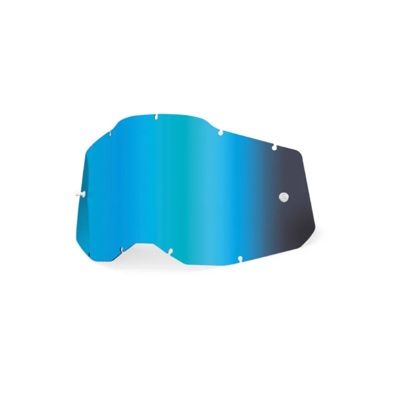 100% Racecraft 2/Accuri 2/Strata 2 Replacement Lens in Blue Mirror